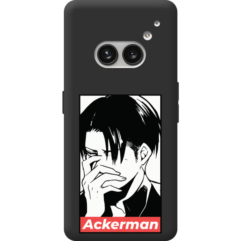 Черный чехол BoxFace Nothing Phone (2a) Plus Attack On Titan - Ackerman