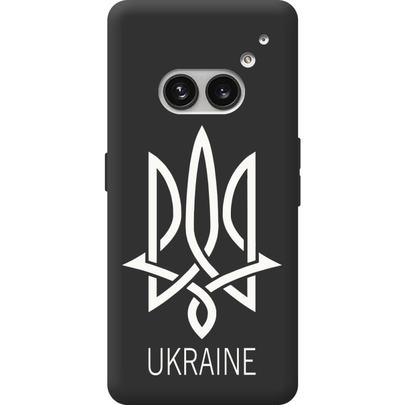 Черный чехол BoxFace Nothing Phone (2a) Plus Тризуб монограмма ukraine