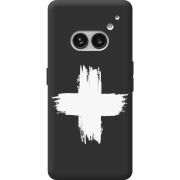 Черный чехол BoxFace Nothing Phone (2a) Plus Білий хрест ЗСУ