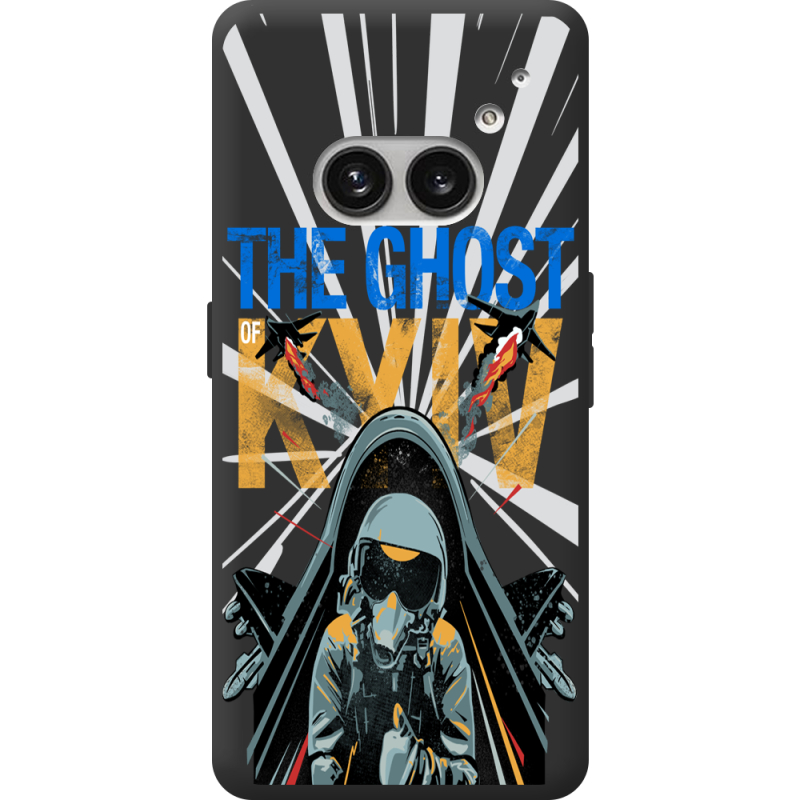 Черный чехол BoxFace Nothing Phone (2a) Plus Привид Києва в дії