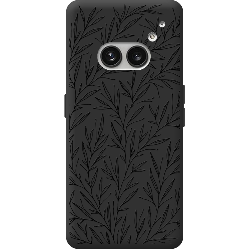 Черный чехол BoxFace Nothing Phone (2a) Plus Leaves