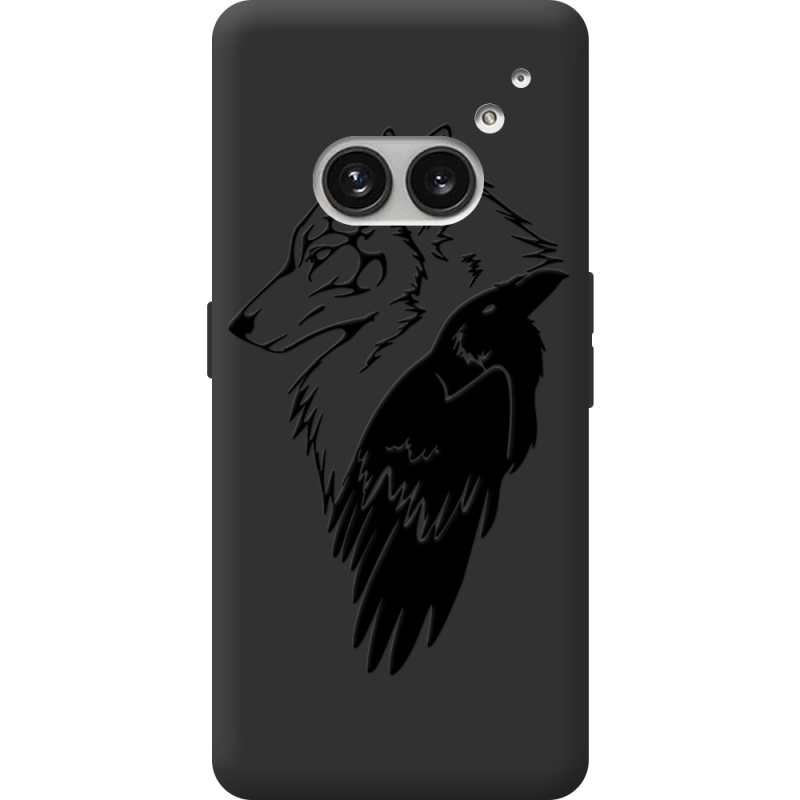 Черный чехол BoxFace Nothing Phone (2a) Plus Wolf and Raven