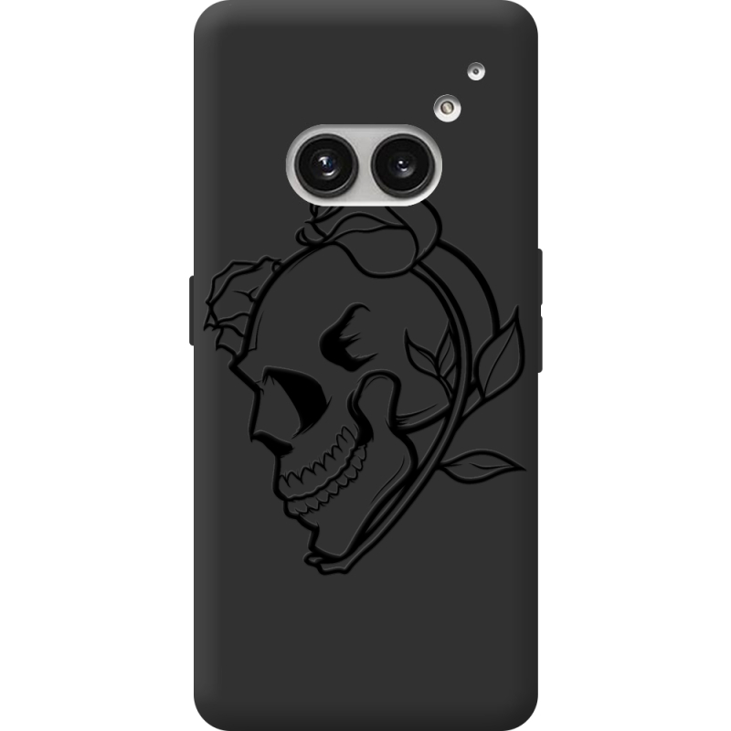 Черный чехол BoxFace Nothing Phone (2a) Plus Skull and Roses