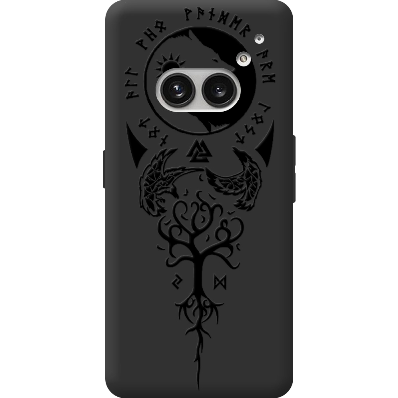 Черный чехол BoxFace Nothing Phone (2a) Plus Hugin and Munin