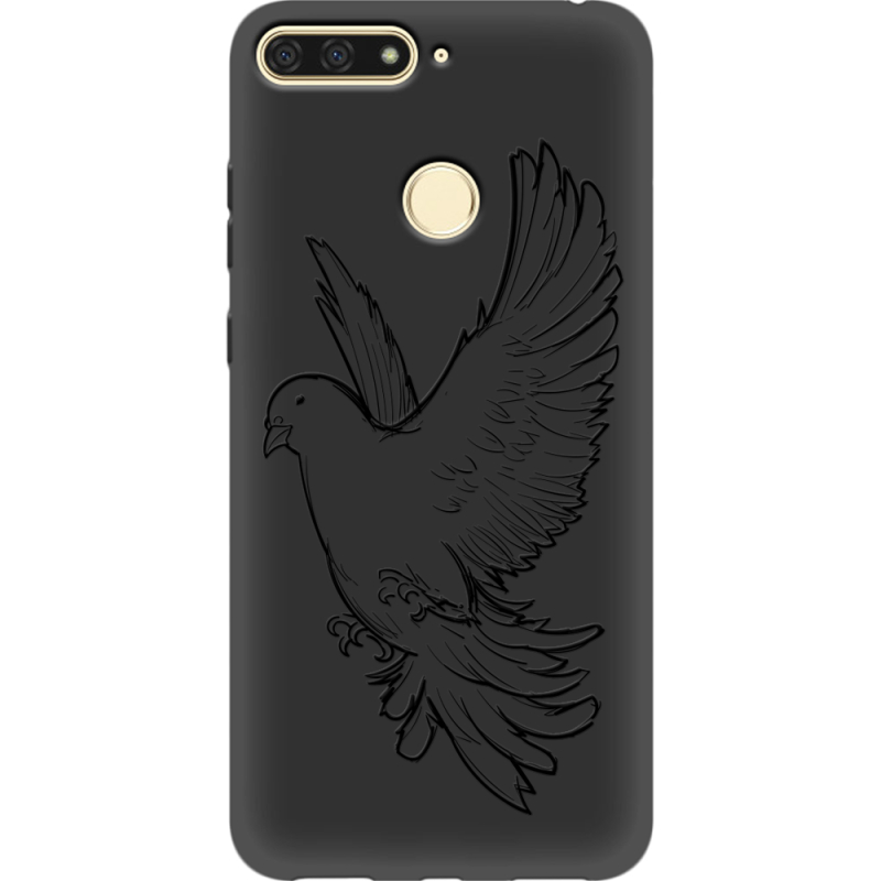 Черный чехол Uprint Huawei Y6 Prime 2018 / Honor 7A Pro Dove