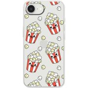 Прозорий чохол BoxFace Apple iPhone 17e с 3D-глазками Popcorn
