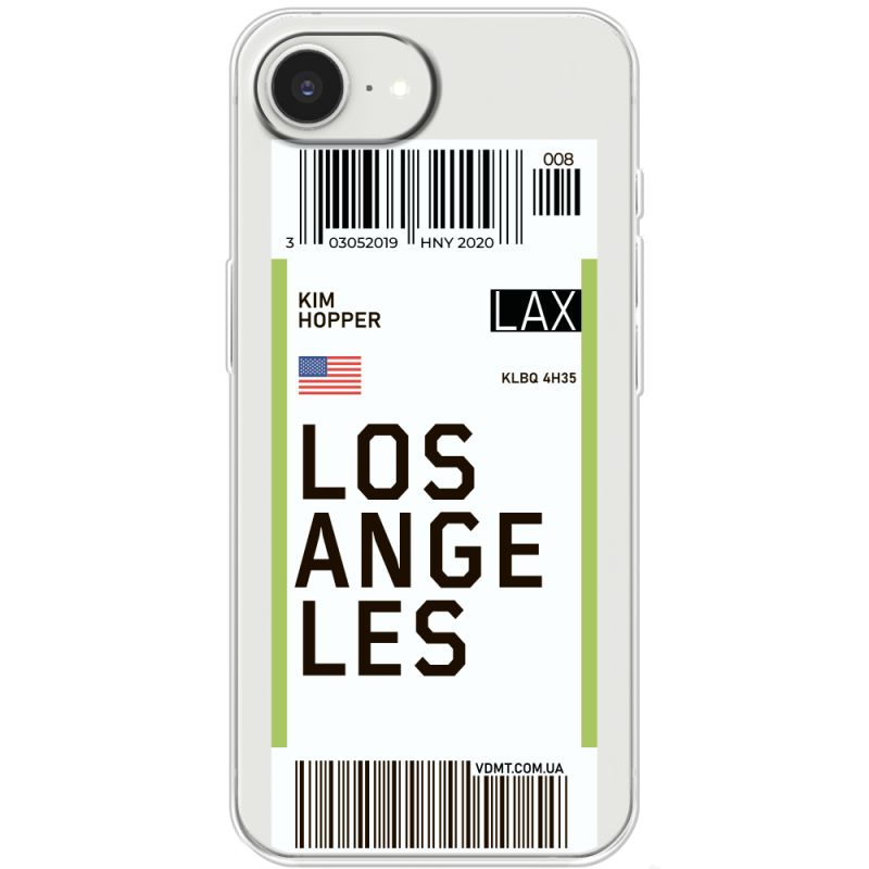 Прозорий чохол BoxFace Apple iPhone 17e Ticket Los Angeles