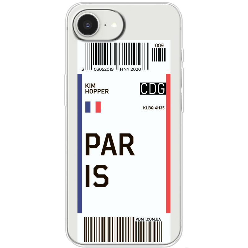 Прозорий чохол BoxFace Apple iPhone 17e Ticket Paris