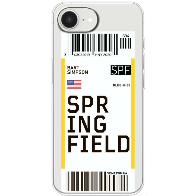 Прозорий чохол BoxFace Apple iPhone 17e Ticket Springfield
