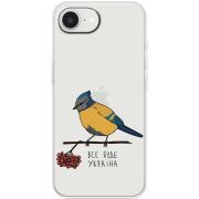 Прозорий чохол BoxFace Apple iPhone 17e Синиця і калина