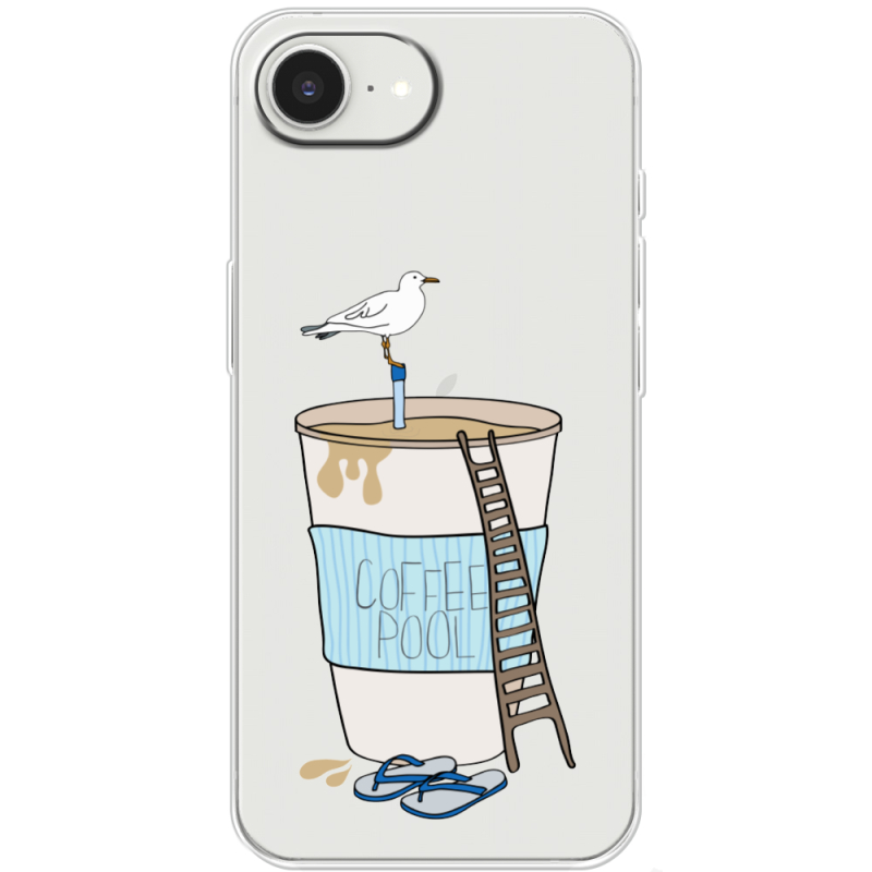 Прозорий чохол BoxFace Apple iPhone 17e Segull in Cofee Pool