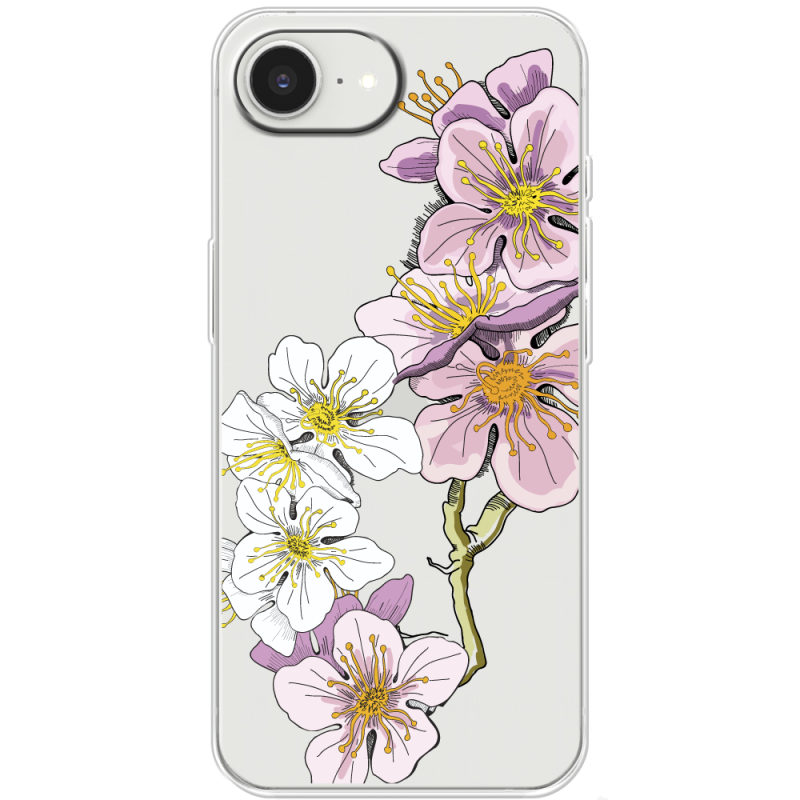 Прозорий чохол BoxFace Apple iPhone 17e Cherry Blossom