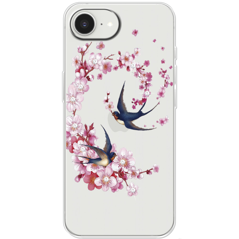 Чохол зі стразами Apple iPhone 17e Swallows and Bloom