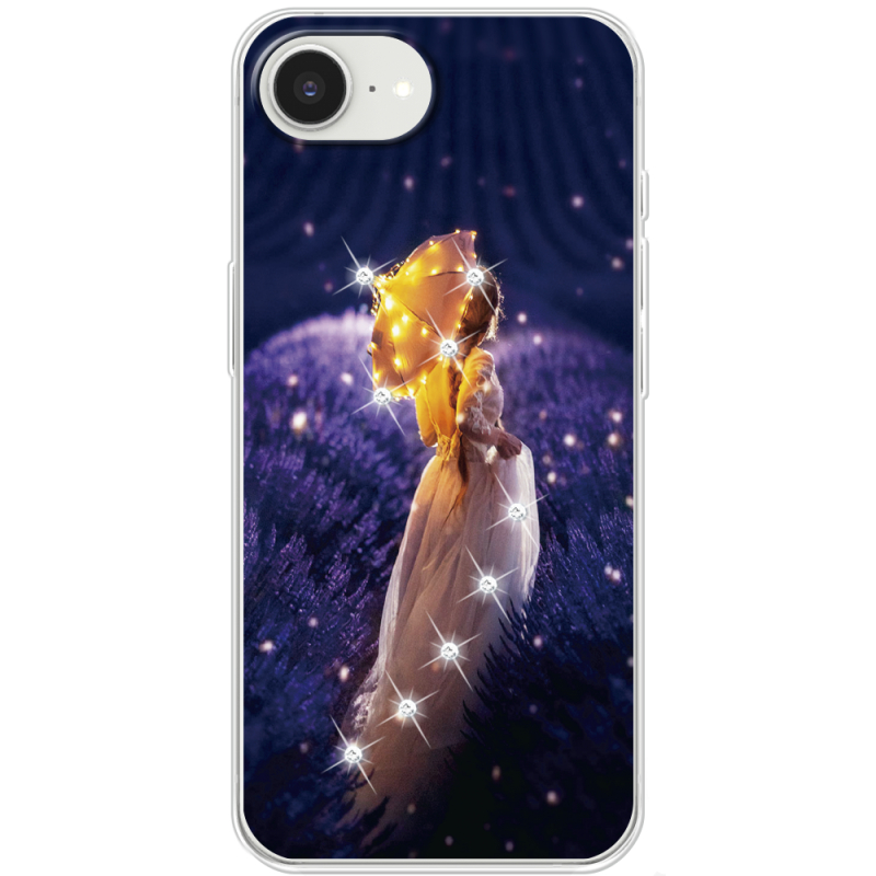 Чохол зі стразами Apple iPhone 17e Girl with Umbrella