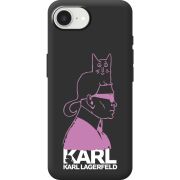 Чорний чохол BoxFace Apple iPhone 17e Pink Karl