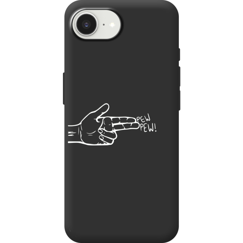 Чорний чохол BoxFace Apple iPhone 17e Pew Pew