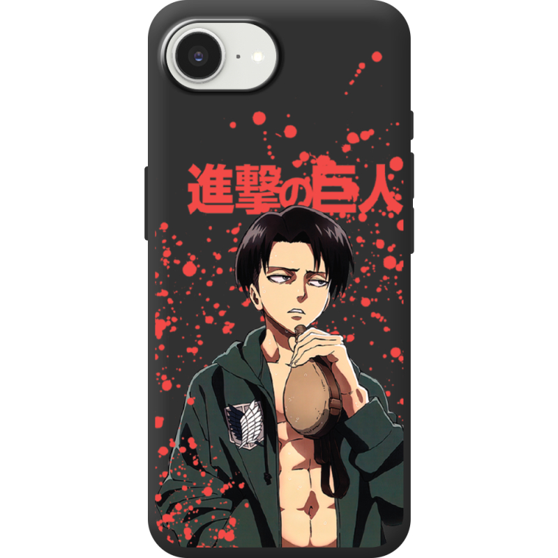 Чорний чохол BoxFace Apple iPhone 17e Атака Титанов Леви