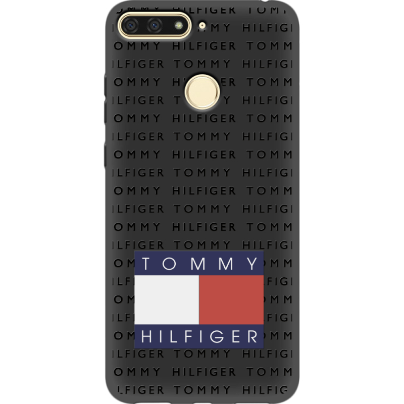 Черный чехол Uprint Honor 7C Tommy Print