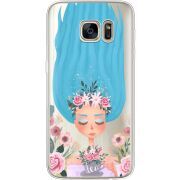 Прозрачный чехол Uprint Samsung G930 Galaxy S7 Blue Hair