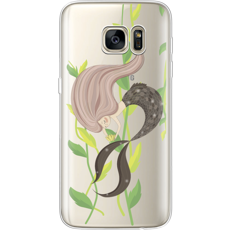 Прозрачный чехол Uprint Samsung G930 Galaxy S7 Cute Mermaid