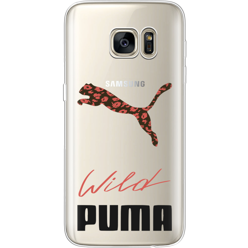 Прозрачный чехол Uprint Samsung G930 Galaxy S7 Wild Cat