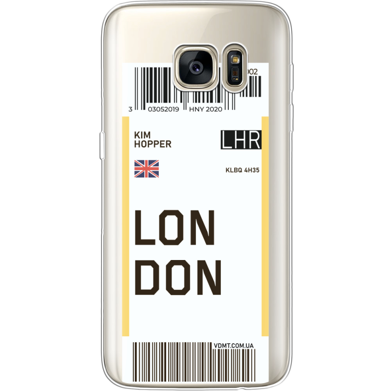 Прозрачный чехол Uprint Samsung G930 Galaxy S7 Ticket London