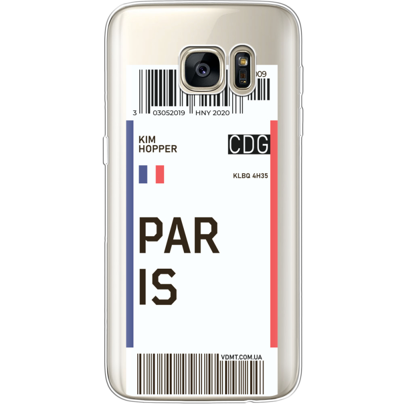 Прозрачный чехол Uprint Samsung G930 Galaxy S7 Ticket Paris