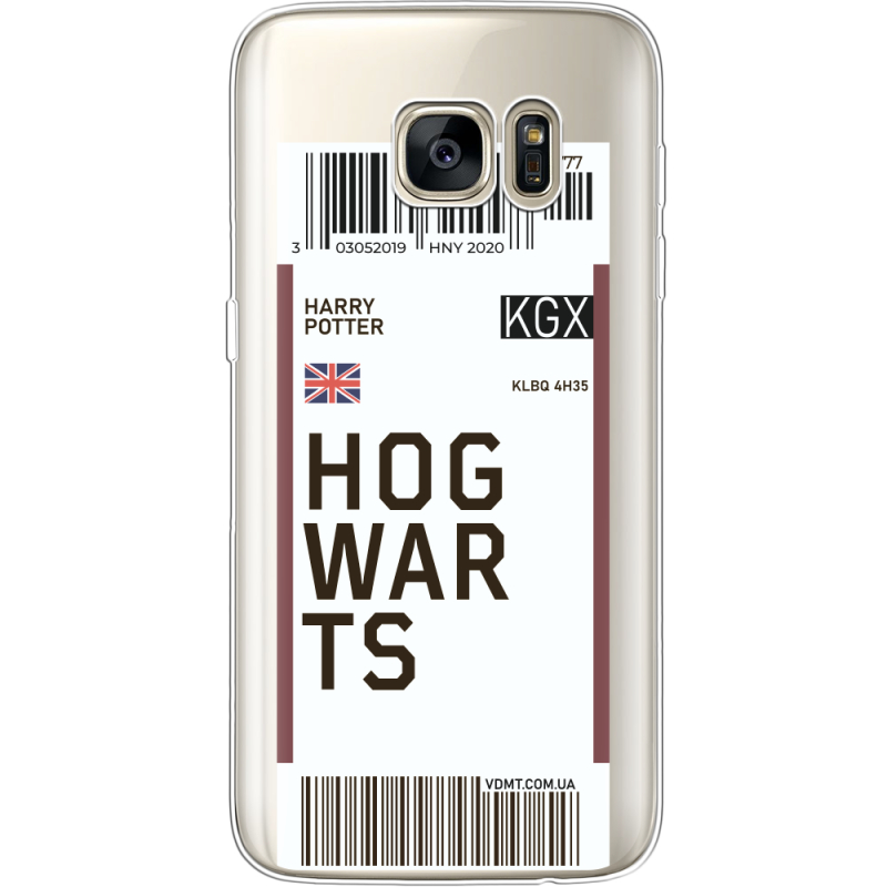 Прозрачный чехол Uprint Samsung G930 Galaxy S7 Ticket Hogwarts