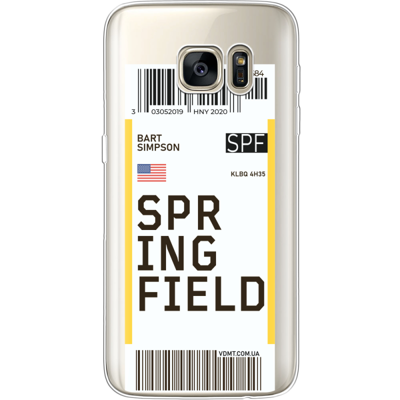 Прозрачный чехол Uprint Samsung G930 Galaxy S7 Ticket Springfield