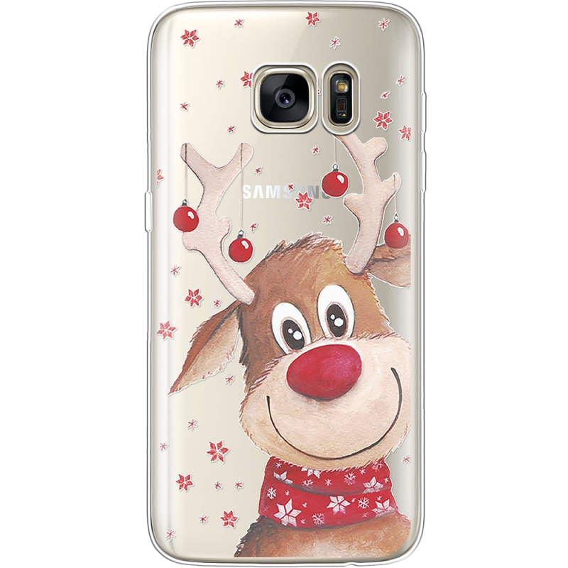 Прозрачный чехол Uprint Samsung G930 Galaxy S7 Winter Deer