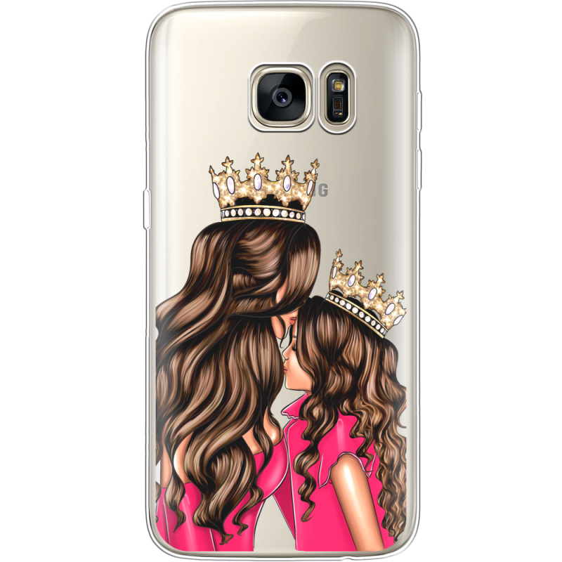 Прозрачный чехол Uprint Samsung G930 Galaxy S7 Queen and Princess