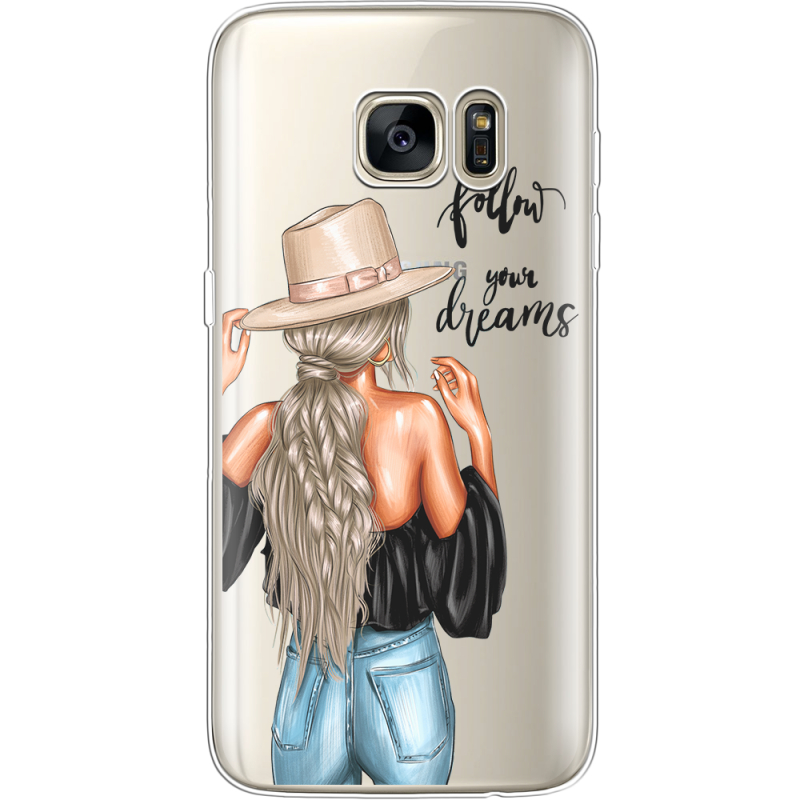 Прозрачный чехол Uprint Samsung G930 Galaxy S7 Follow Your Dreams