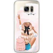 Прозрачный чехол Uprint Samsung G930 Galaxy S7 Travel Girl