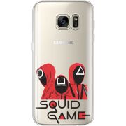 Прозрачный чехол Uprint Samsung G930 Galaxy S7 siquid game люди в красном