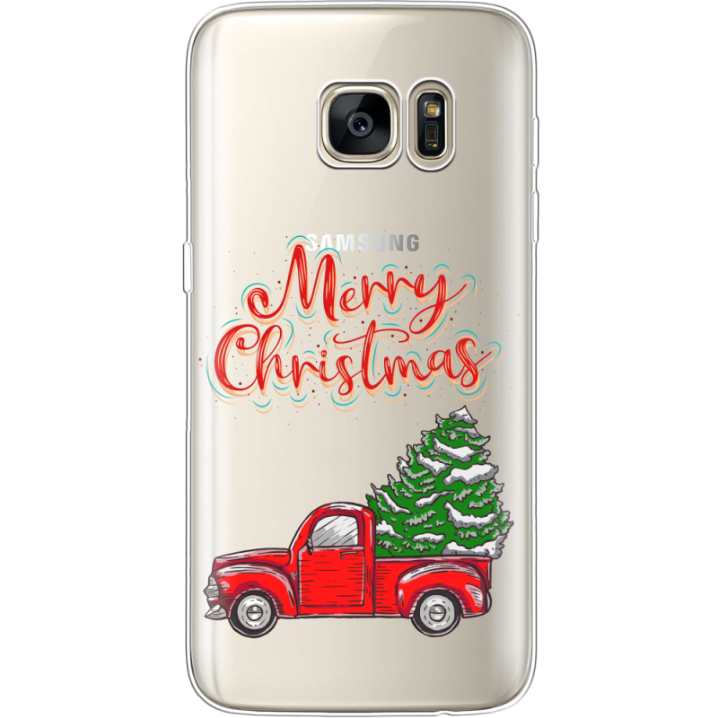 Прозрачный чехол Uprint Samsung G930 Galaxy S7 Holiday Car