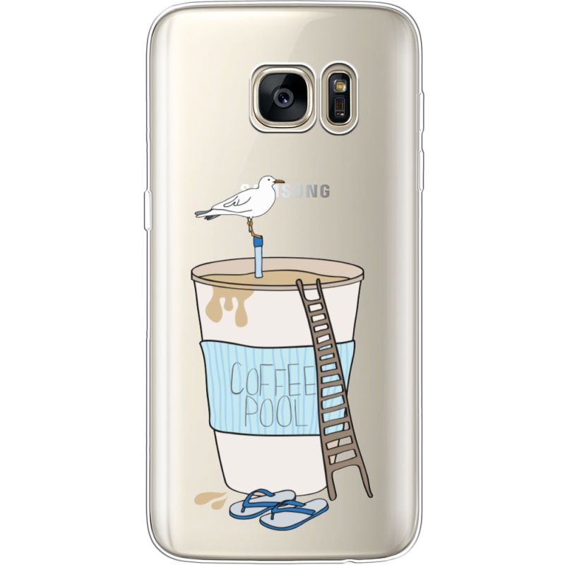 Прозрачный чехол Uprint Samsung G930 Galaxy S7 Segull in Cofee Pool
