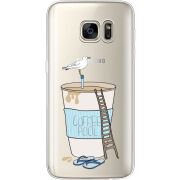 Прозрачный чехол Uprint Samsung G930 Galaxy S7 Segull in Cofee Pool