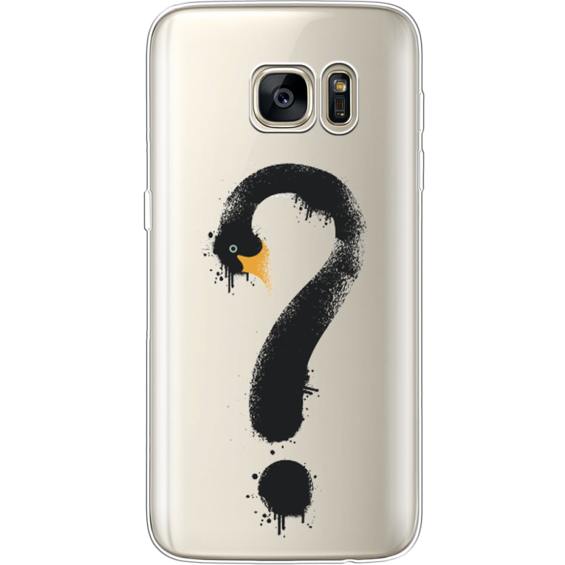 Прозрачный чехол Uprint Samsung G930 Galaxy S7 Swan question