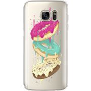 Прозрачный чехол Uprint Samsung G930 Galaxy S7 Donuts