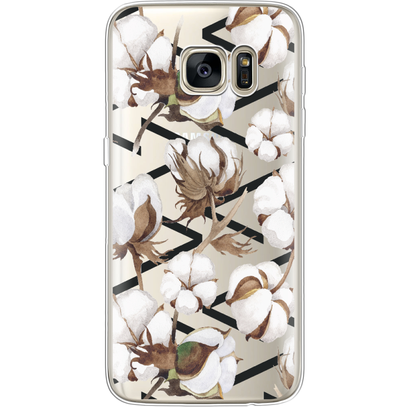 Прозрачный чехол Uprint Samsung G930 Galaxy S7 Cotton flowers