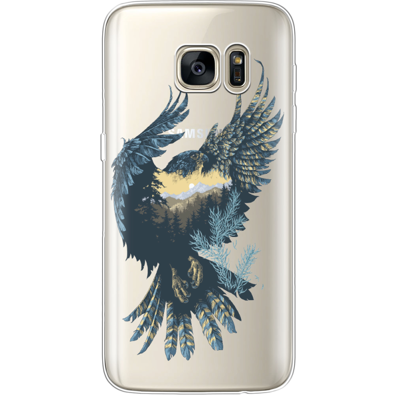 Прозрачный чехол Uprint Samsung G930 Galaxy S7 Eagle
