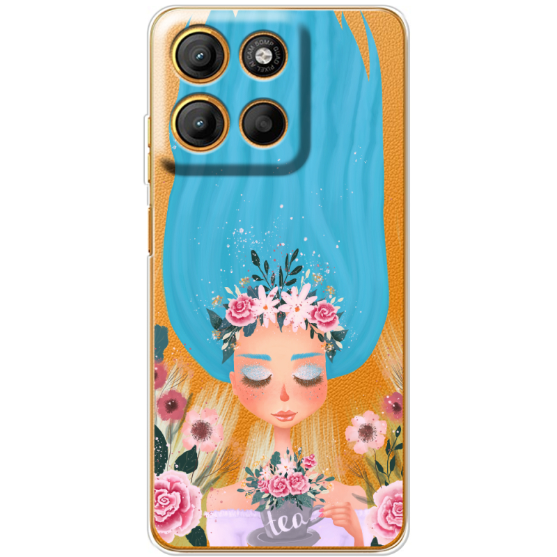 Прозорий чохол BoxFace Motorola G17 Blue Hair