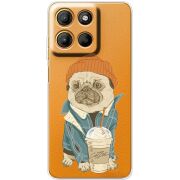 Прозорий чохол BoxFace Motorola G17 Dog Coffeeman