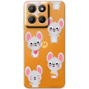 Прозорий чохол BoxFace Motorola G17 с 3D-глазками Mouse