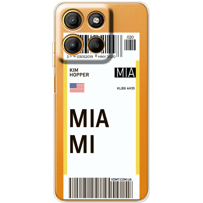 Прозорий чохол BoxFace Motorola G17 Ticket Miami