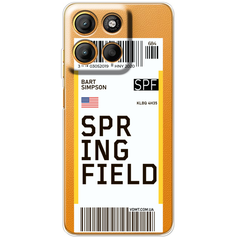 Прозорий чохол BoxFace Motorola G17 Ticket Springfield