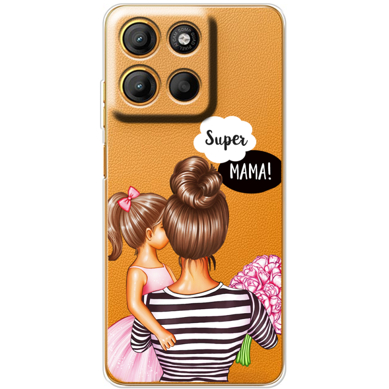 Прозорий чохол BoxFace Motorola G17 Super Mama and Daughter