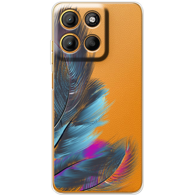 Прозорий чохол BoxFace Motorola G17 Feathers