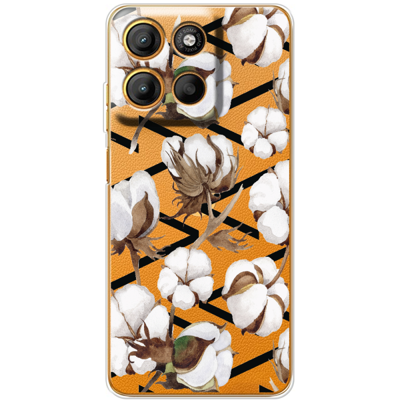 Прозорий чохол BoxFace Motorola G17 Cotton flowers