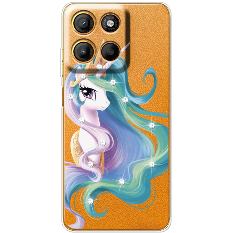 Чохол зі стразами Motorola G17 Unicorn Queen